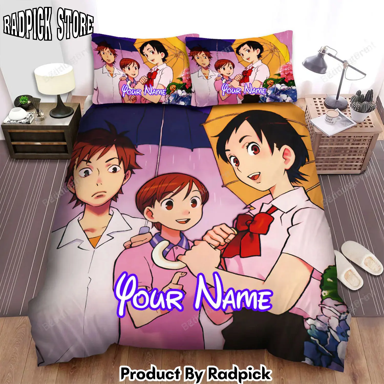 Radpick the blood2b anime piku looking at the snail bed sheets spread duvet cover personalized name bedding sets rp3271367